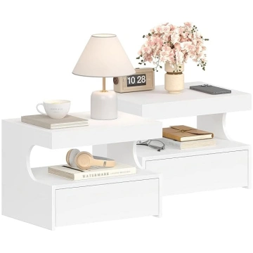 Hzuaneri NS50203X Hanging Bedside Table, Set of 2,