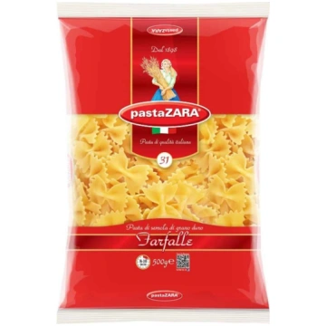 Makaroni farfalle N31 "Pasta Zara" 0.5 kg