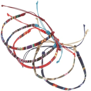 OATIPHO Pack of 5 Colourful Bracelet Rope Bead Bra