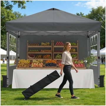 Raynesys pop-up paviljons 10 personām, uzstādīšana