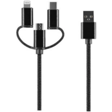 Setty 3in1 cable USB - Lightning + USB-C + microUS