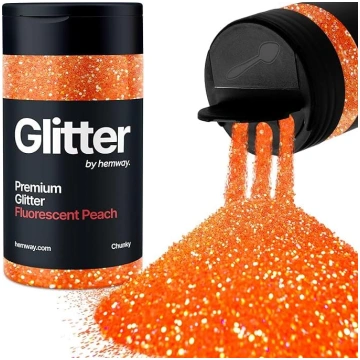 Hemway Fluorescent Peach Glitter Chunky 130 g / 4,