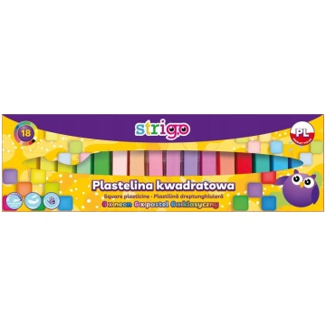 Plastilīns Strigo, 18 krāsas, neons, pastelis, kla