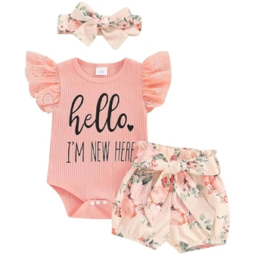 Bērnu meitenes vasaras apģērbs jaundzimušo apģērbs