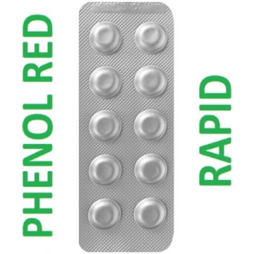PHENOL RED RAPID rokas testera tabletes pH līmeņa 