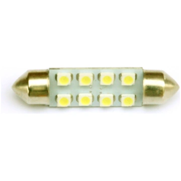 LED lampa 8d, C5W, 42mm, balta
