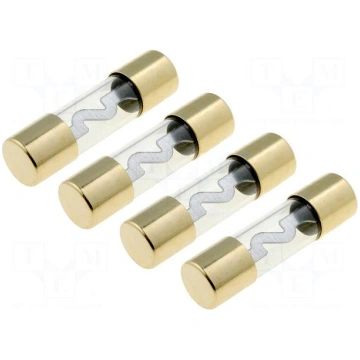 Fuse: fuse | glass | 40A | gold-plated | Pcs: 4 | 