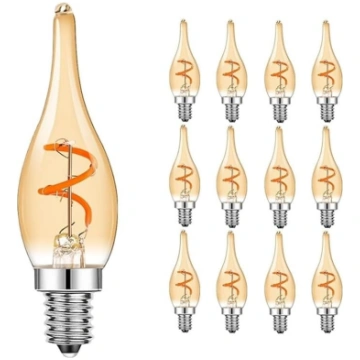 JrEam Retro-Kerze-LED-Lampe C22T 1,5 W spirālveida