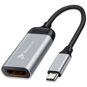 Reagle USB-C uz HDMI adapteris 4K 60Hz sudraba mel