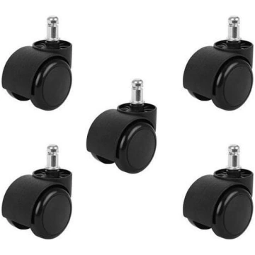Malatec Office chair casters - 5pcs - black ( 5900