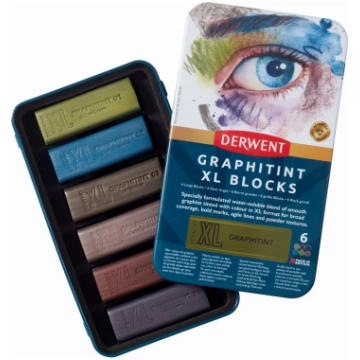 Derwent XL Graphitint Blocks 6 stk tin