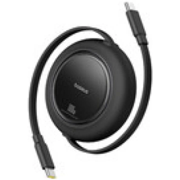 Kabelis USB C - USB C 100W 1 5 m ievelkams melns F