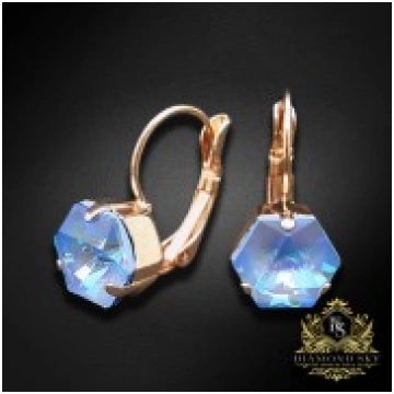 Auskari "Kaleidoskops (Ocean DeLite)" ar Swarovski