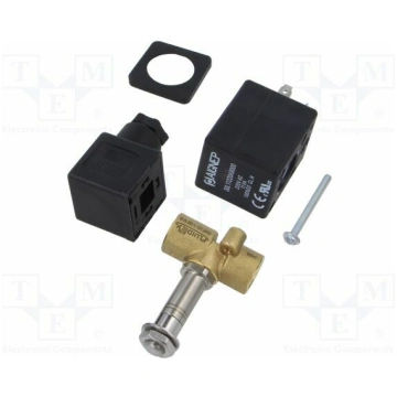 Electromagnetic valve; G 1/4"; brass; FKM; Valve: