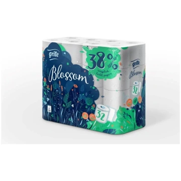 Grite Blossom tualetes papīrs, balts, 32 ruļļi