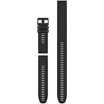QuickFit 26 Dive Watch bands, Black silicone (3-pi