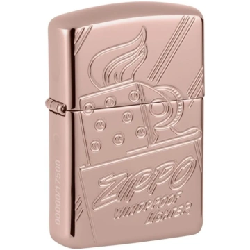 Šķiltava Zippo Armor Script Collectible 48768, roz