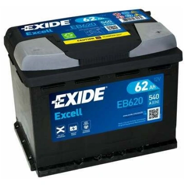 EXIDE - EXIDE EXCELL EB620 0/1 - 12V | 62A | 62Ah