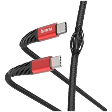 Hama Extreme Charging Cable, USB-C - USB-C, 60 W, 