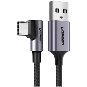 Ugreen USB - USB Type C angled cable 2m 3A gray (5