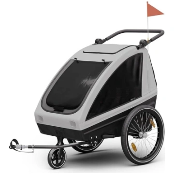 GoKiddo velosipēdu piekabe 2 bērniem - divvietīga 