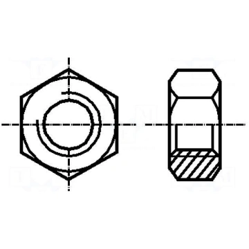 Nut | hexagonal | M3 | steel | Plating: without co