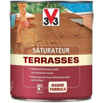 V33 Terases eļļa Bezkrāsaina 2,5 l — Caurspīdīga k