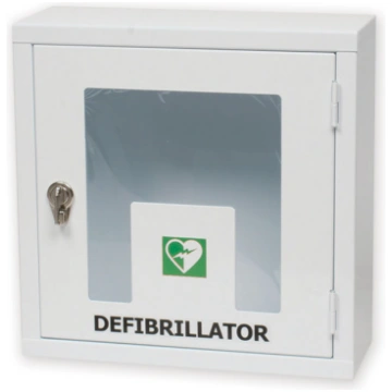 Defibrilatoru skapis, balts. Lietošanai iekštelpās