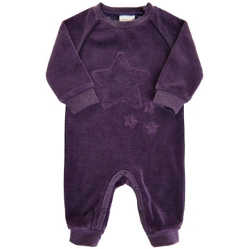 Minymo Infant Girl Suit L/S Velour 111168-6720