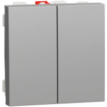 2 Switch, New Unica, 1-pole 2-way, 10AX, 2 modules