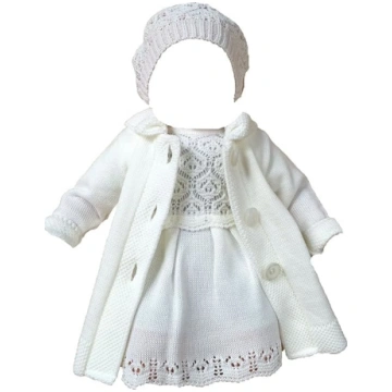 Ayana Elegant kristību kleita – adīts kleitas komp