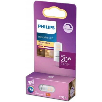 LED Aptumšojama spuldze Philips G4/2,1W/12V 2700K