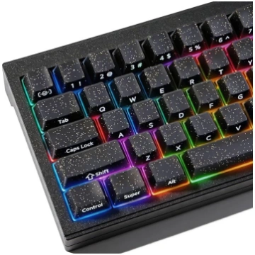 JakeTsai Velvet Crystal Jelly Black Keycaps, 126 t