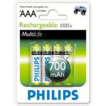 Philips Akumulators Aaa / R03 700mah 4gab
