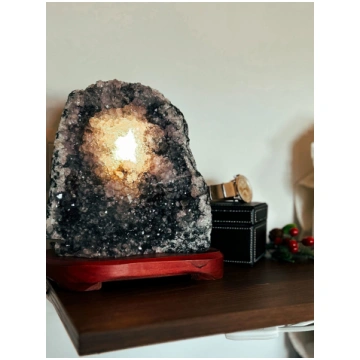 lampada in ametista I Tesori della Terra