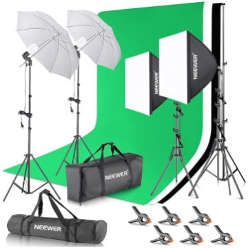 Neewer Zaļā fona komplekts Foldable Chroma Key Bac