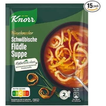 Knorr Feinschmecker Švābijas „Flädle“ zupa — garšī