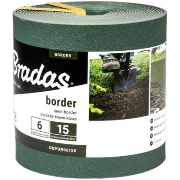 Mauriņa apmale Bradas Border, 600 cm x 15 cm, zaļa