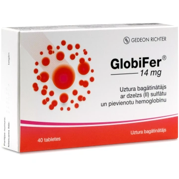 GLOBIFER 14 mg tabletes, 40 gab