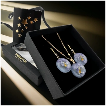Kuloniņš ar auskariem "Vijolītes” PowerBeads