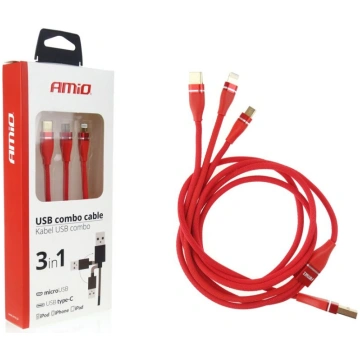 Telefona lādētājs USB 3in1 cable to Lightning, USB
