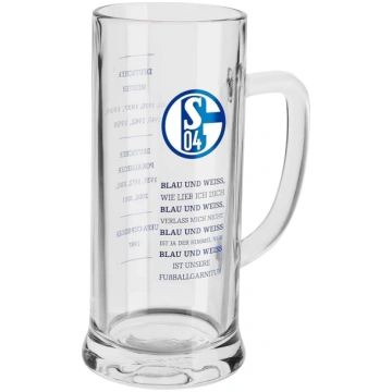 FC Schalke 04 alus krūze 0,5 l, zila un balta, ar 