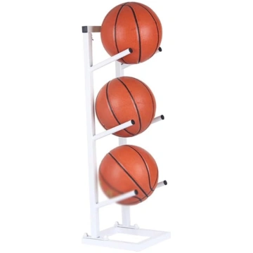 Vertikāls sporta bumbu plaukts basketbolam, futbol