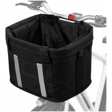 Wozinsky fabric bicycle basket large - black | WKR
