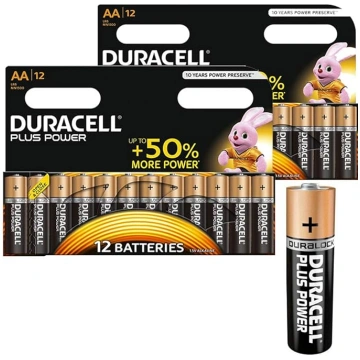 Duracell Plus MN1500 sārmu baterijas AA - 24 iepak