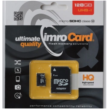 Imro 128GB microSDXC atmiņas karte ar adapteri 10.