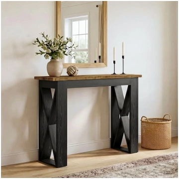 Tribesigns Narrow Console Table, 105 cm Long, Indu