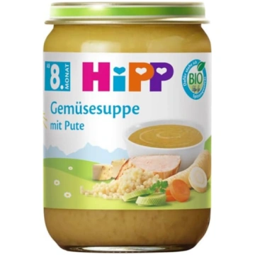 HiPP Bioloģiskā zupa no 8 mēnešu dārzeņu zupa ar t