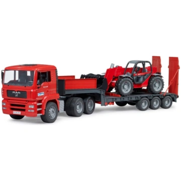 Bruder MAN TGA low loader with Manitou telehandler