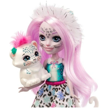 GJX42 Enchantimals Sybill Snow Leopard Small Doll 